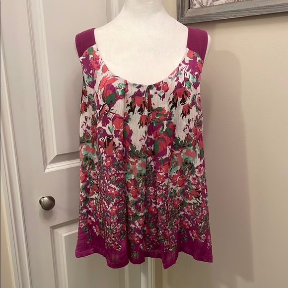 Allen B. By Allen Schwartz Pink Sleeveless Boxy Tank Top EUC Large - Picture 1 of 13